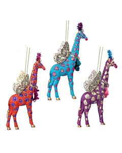 Gisela Graham Giraffe w/Metal Wings Decoration x3